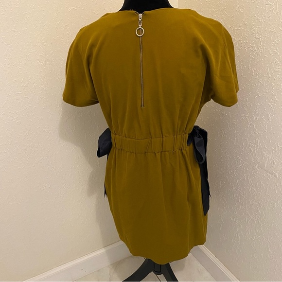ZARA TRAFALUC COLLECTION Mustard Mini dress size M - Picture 2 of 8